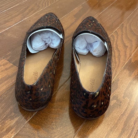Madewell The Francis Skimmer Loafer in Painted Leopard Calf Hair Size 10 - Picture 3 of 7